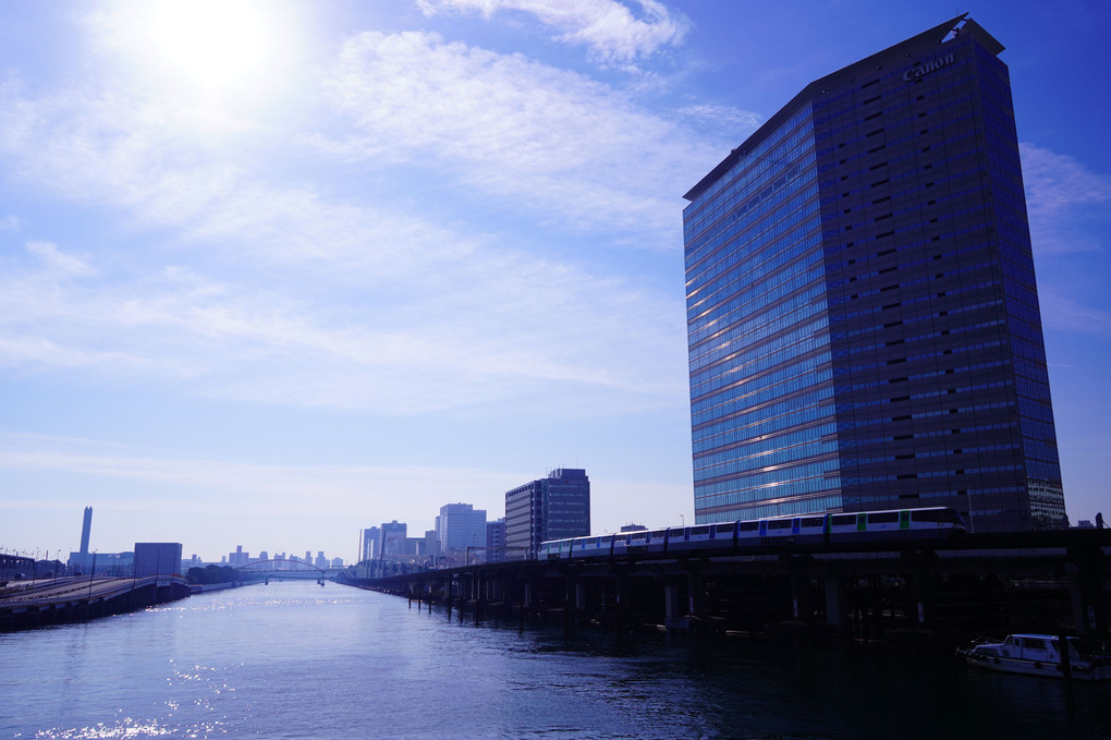京浜運河を走る