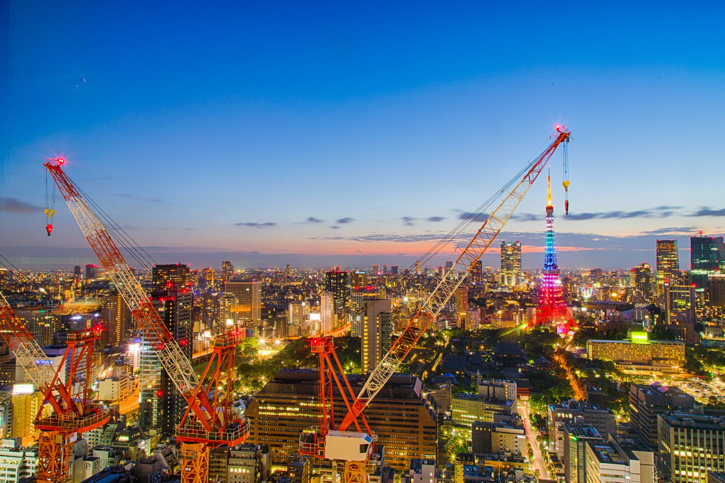 東京タワーの夜景　＠貿易センタービル