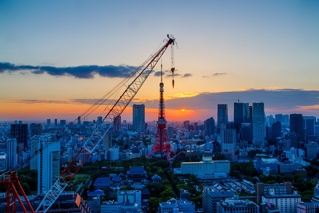東京タワーの夜景　＠貿易センタービル