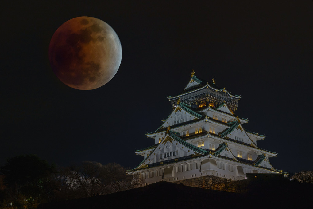 赤い月の城