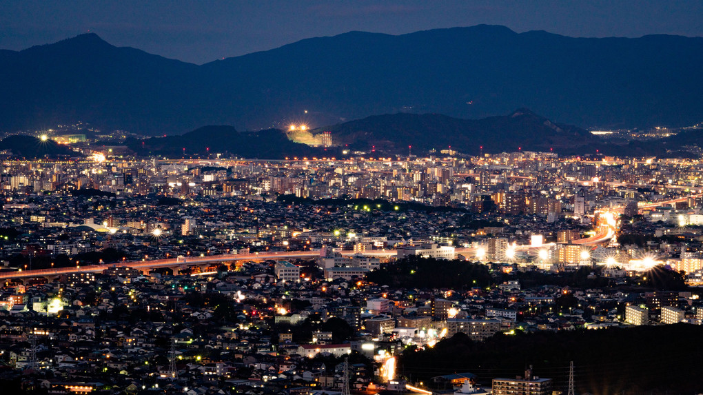 福岡市城南区油山展望台からの夜景