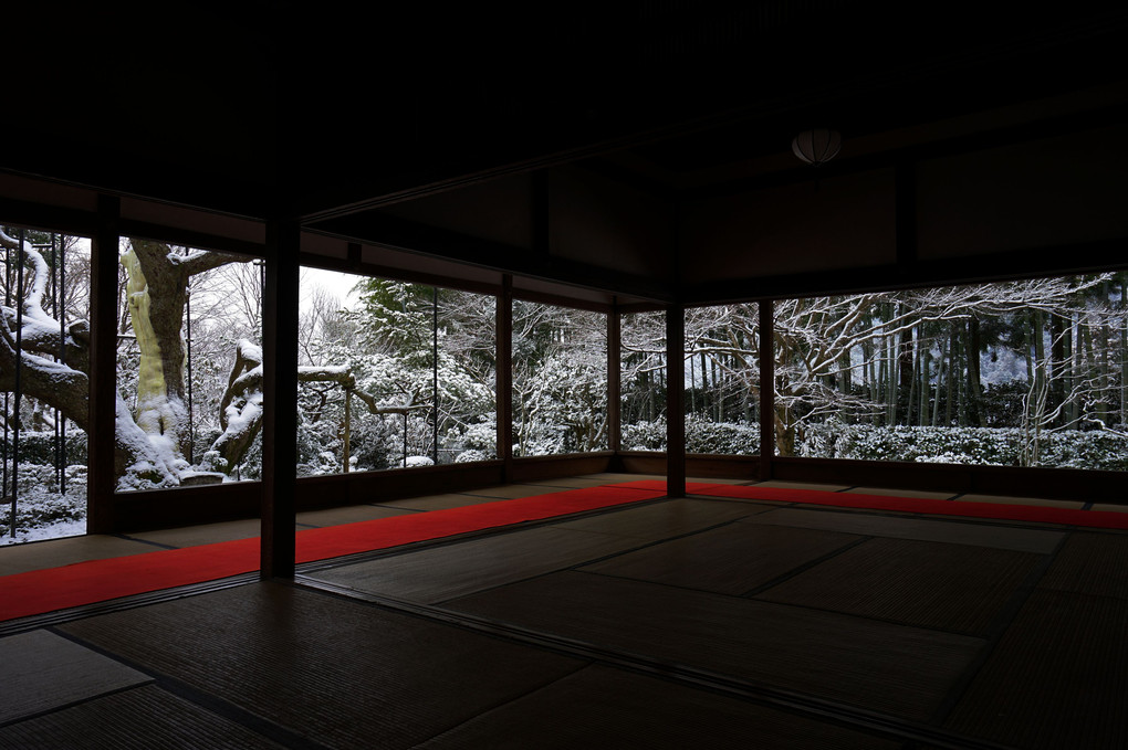 冬の京都 雪景色の大原
