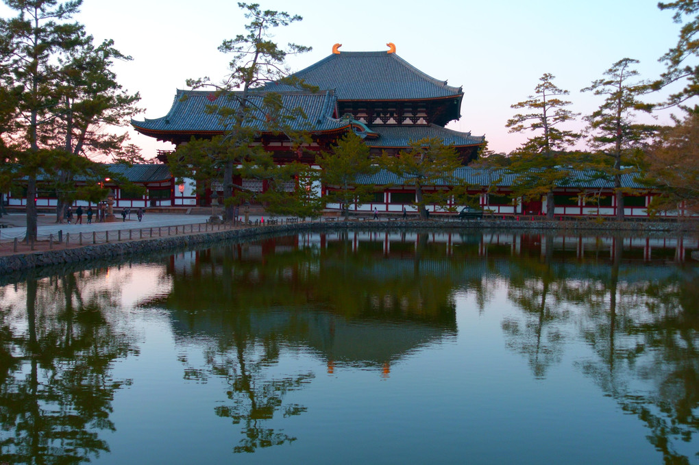 日没の東大寺