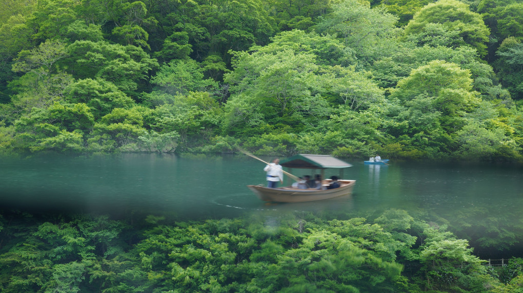 緑水に棹を差す