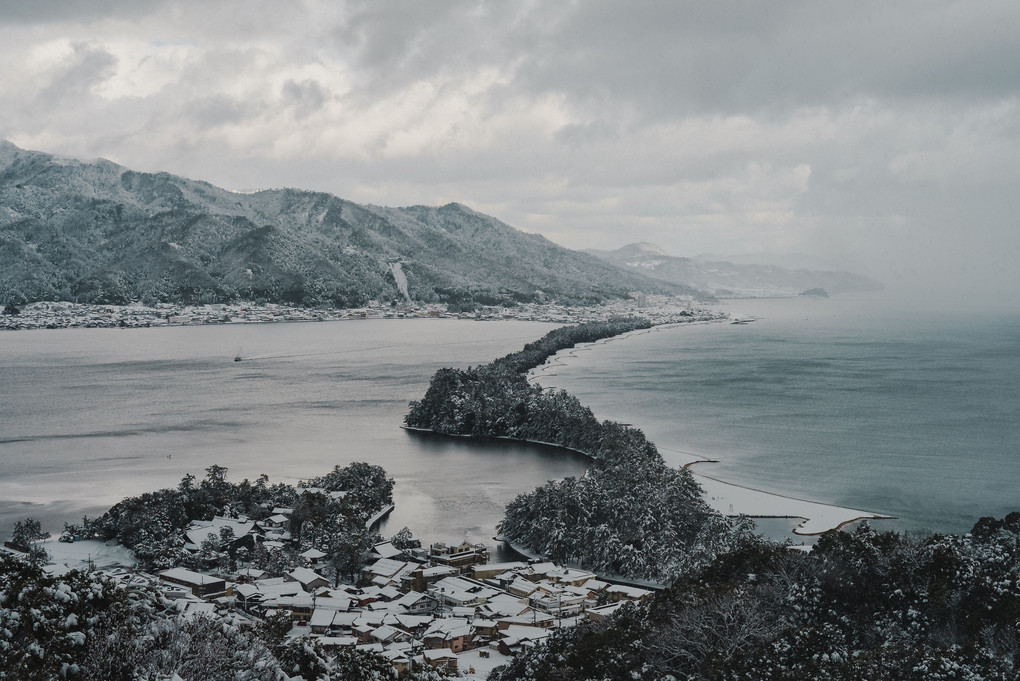 天橋立　雪景色