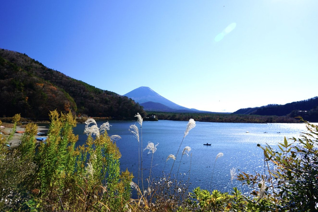 晩秋の精進湖