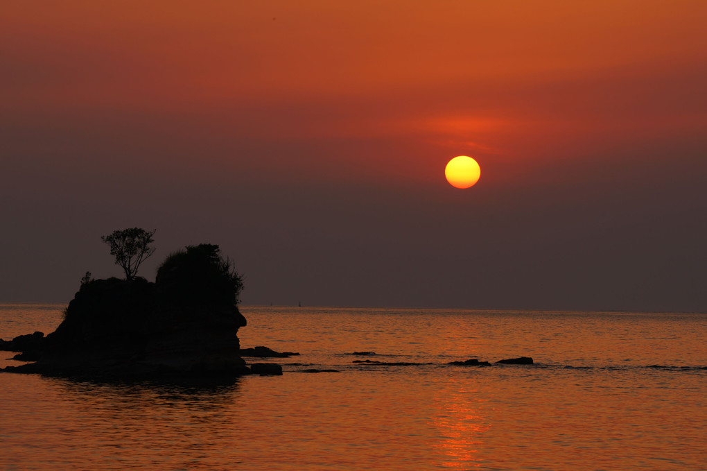 近くの海岸にて　夕暮れ