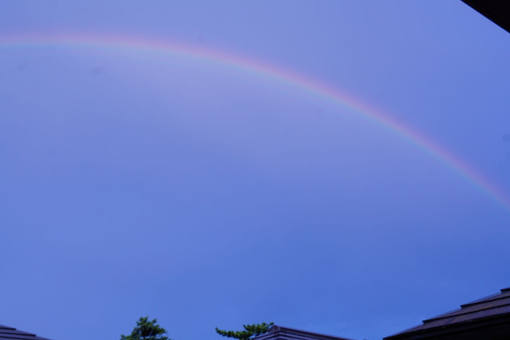 嵐のあとにかかる虹