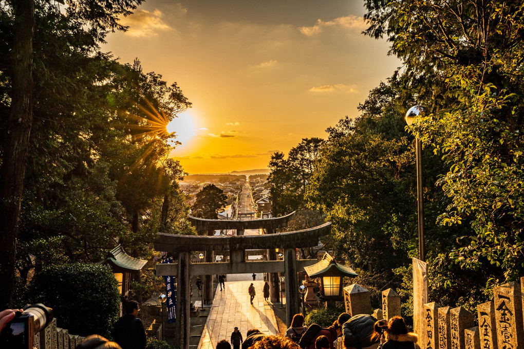 宮地嶽神社 光の道