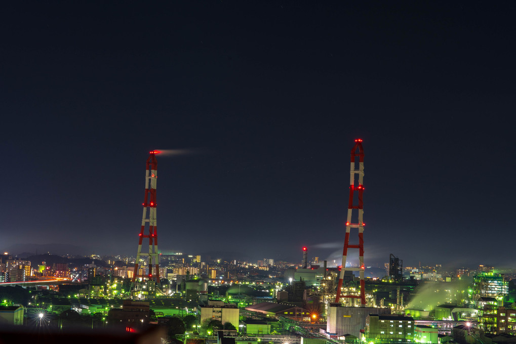 Kitakyushu factory Night view world