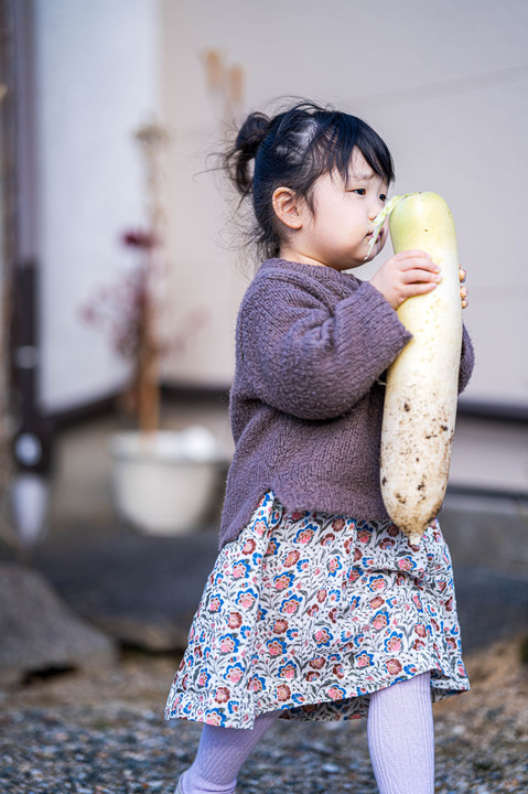 ばーばー大根取れたよ～～～