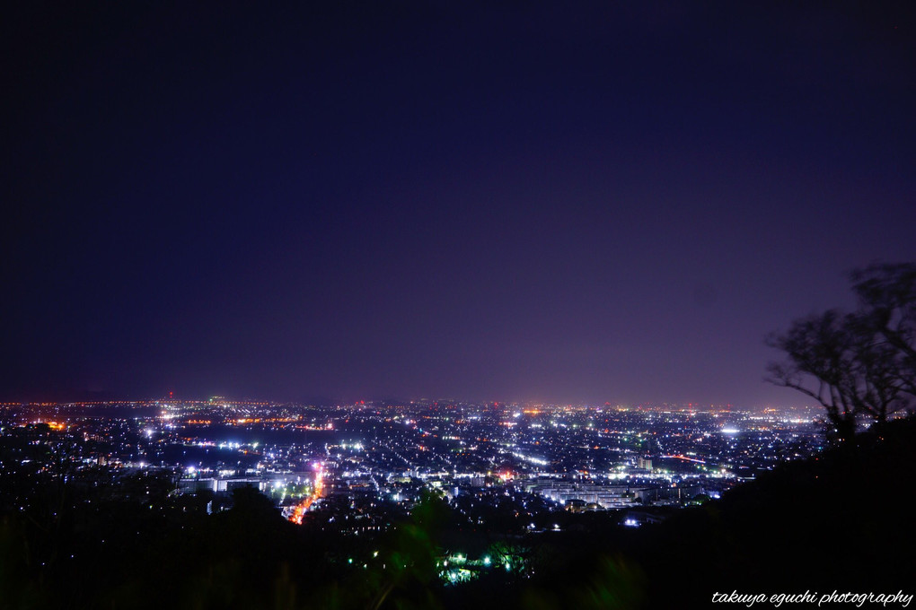 湘南平からの夜景。