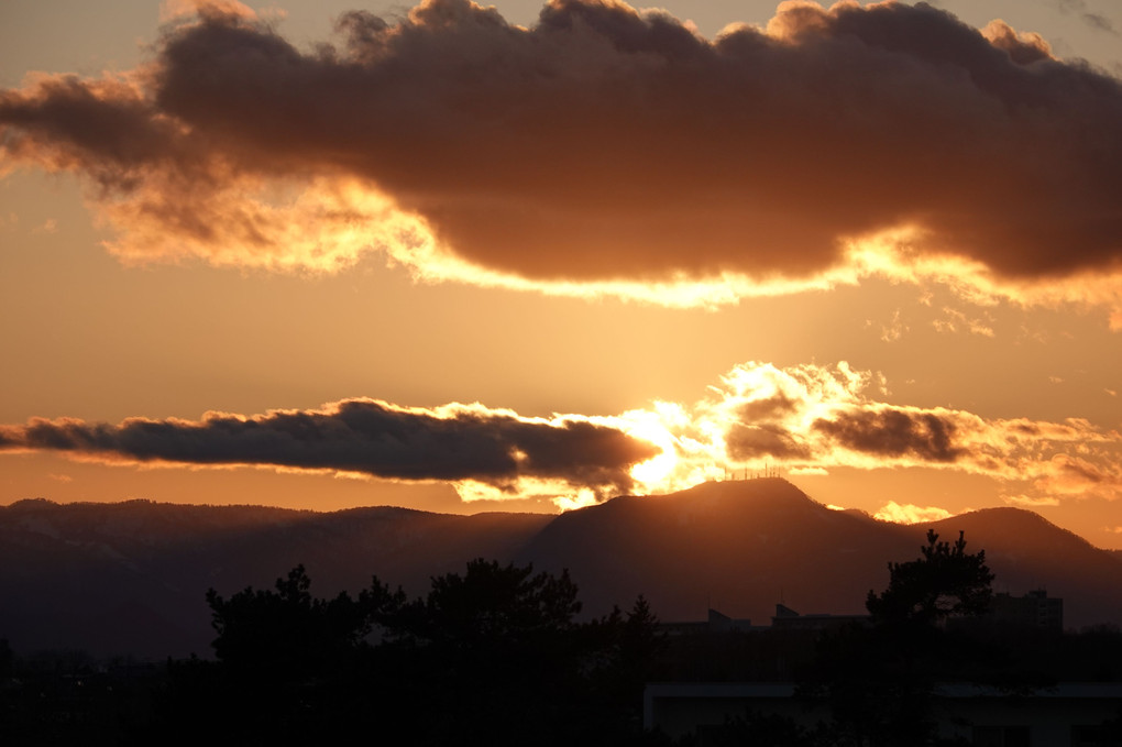 手稲山 夕照