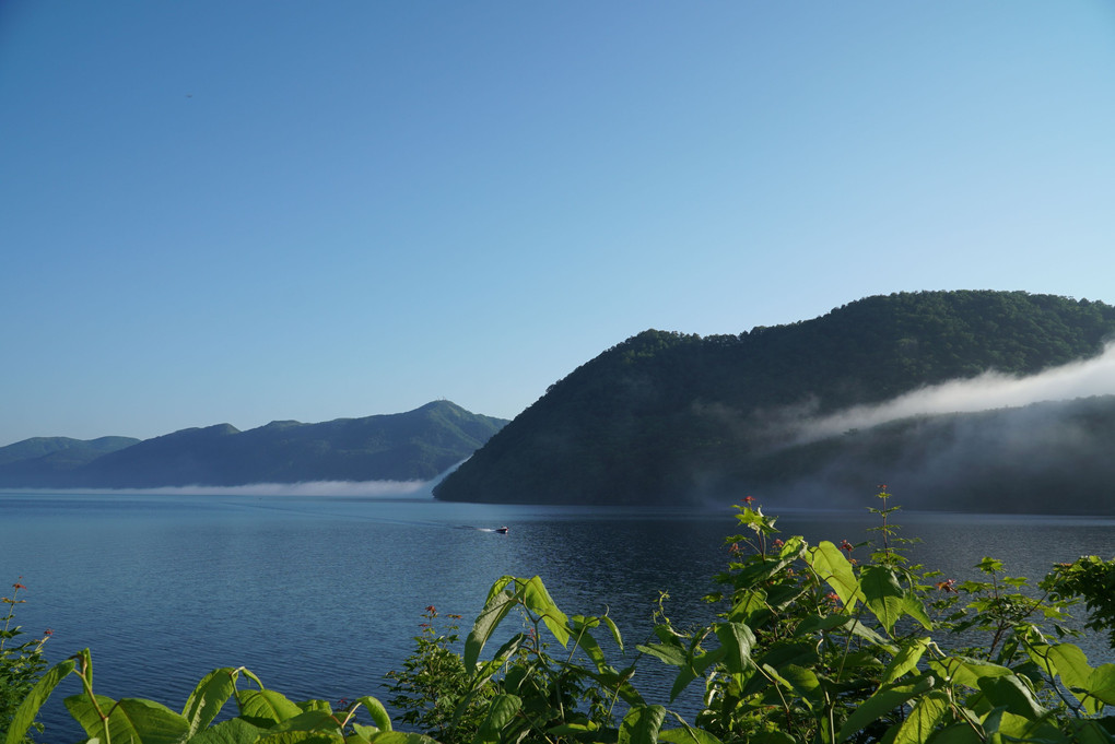 支笏湖の朝