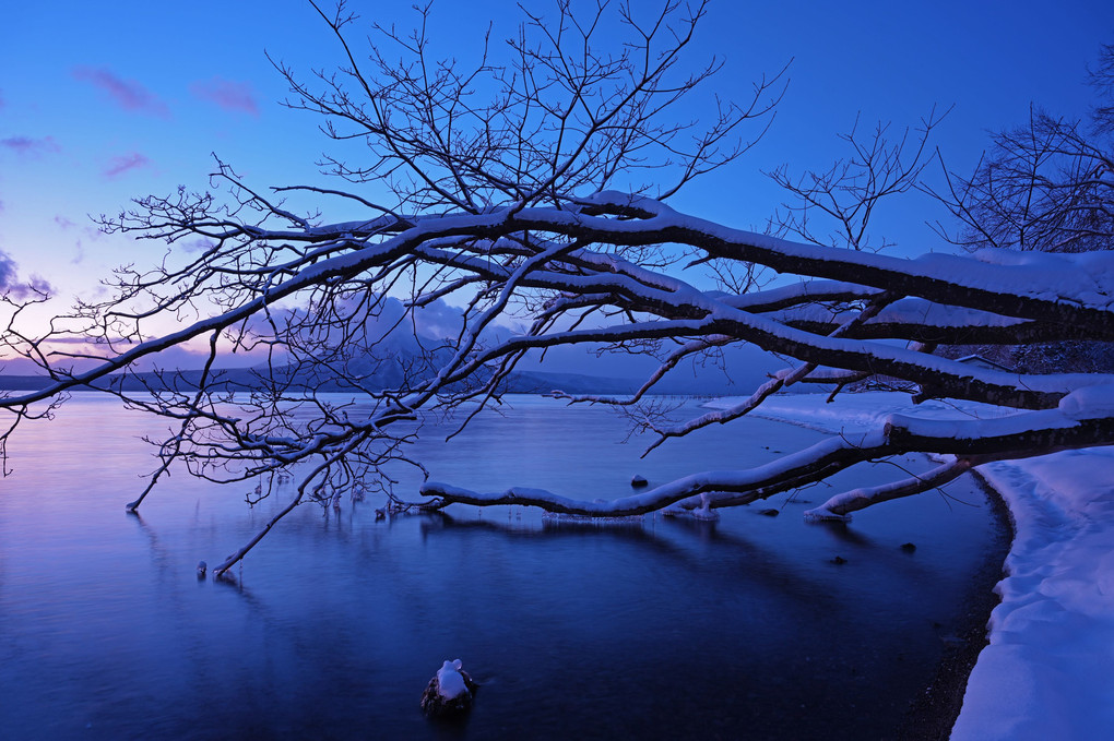 1月の支笏湖