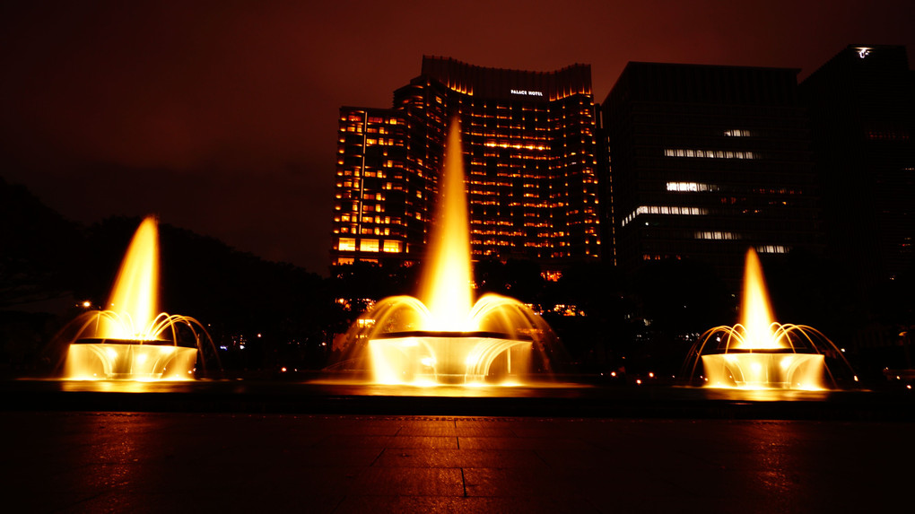 都心の夜景に燈る