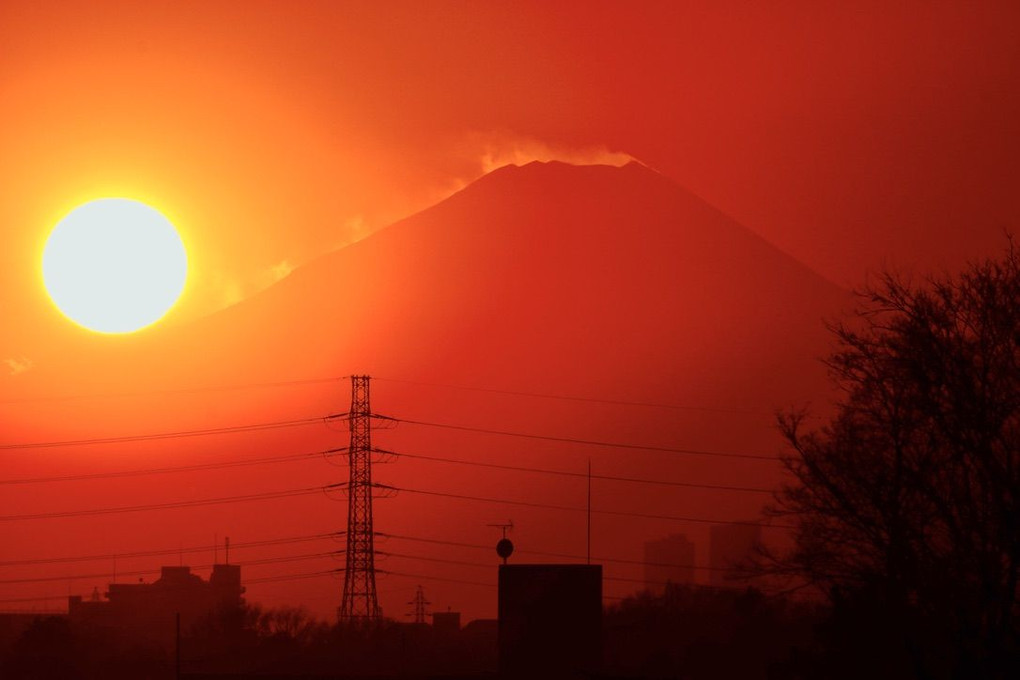 富士山落日！