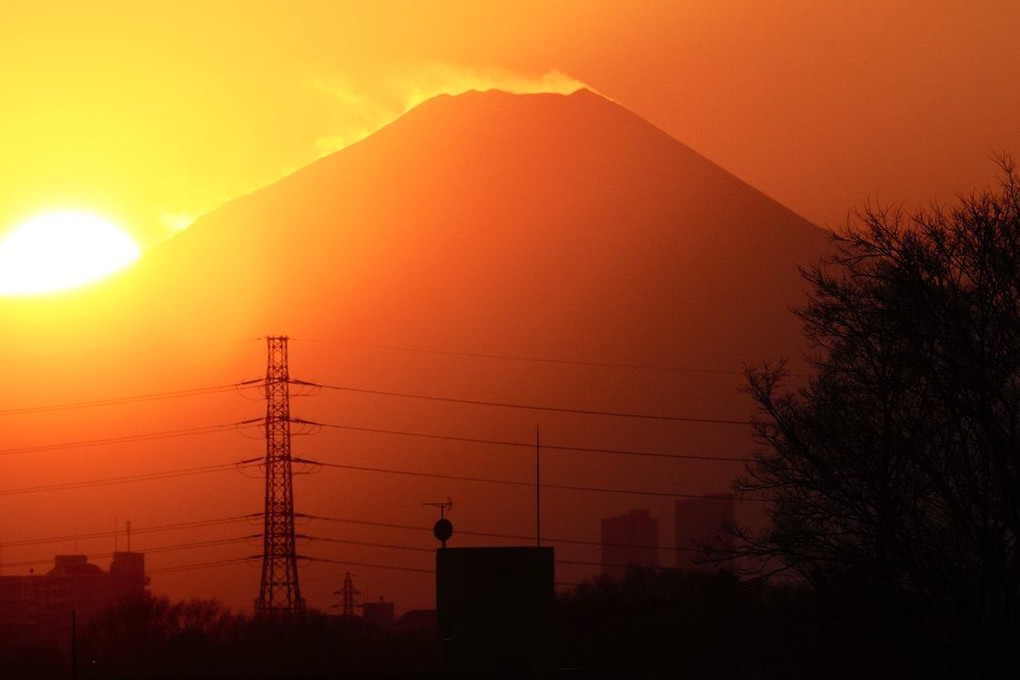富士山落日！