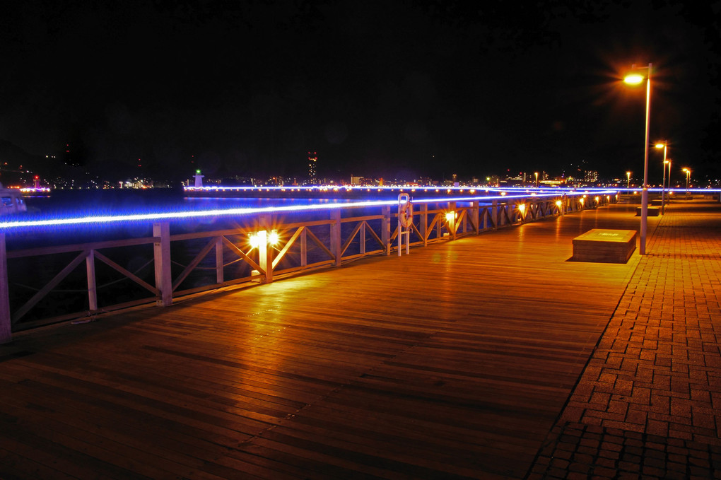 夜の関門海峡回廊