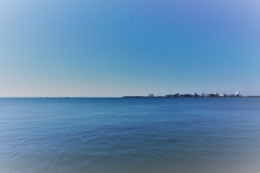 市川漁港（船上）風景