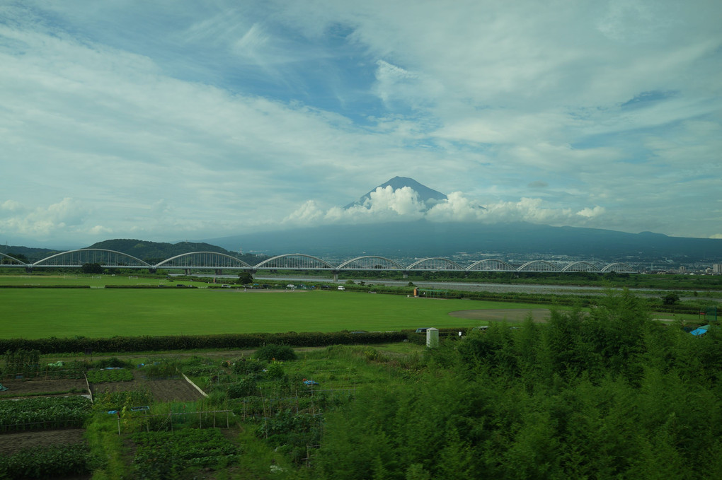 富士川と富士山