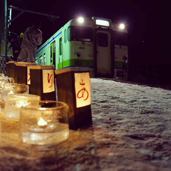 札沼線雪明かり臨時列車