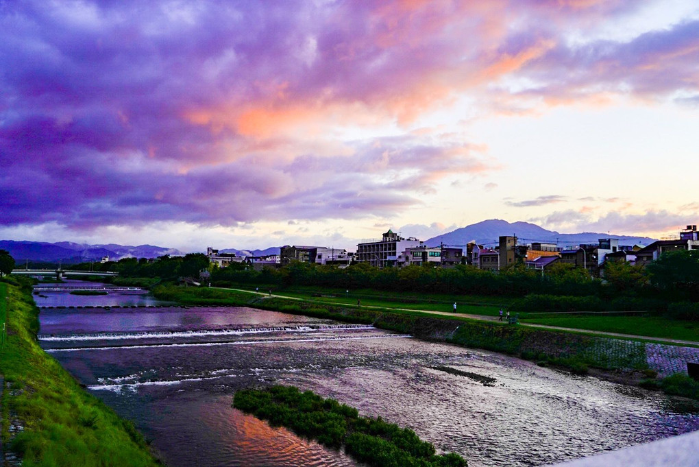 早朝の京都鴨川