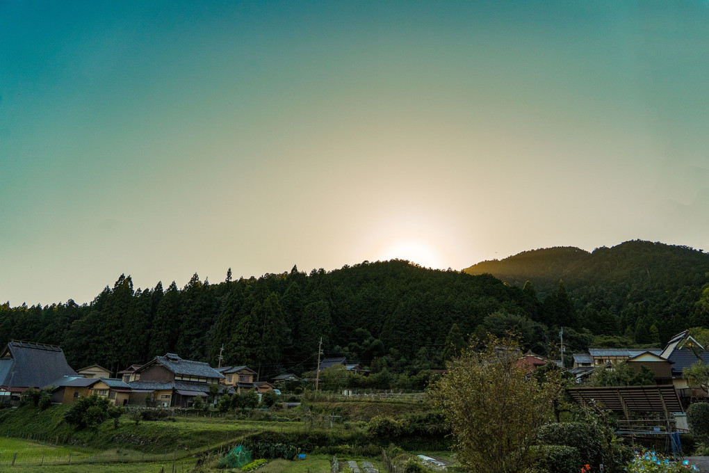 京都　大原の日暮れ