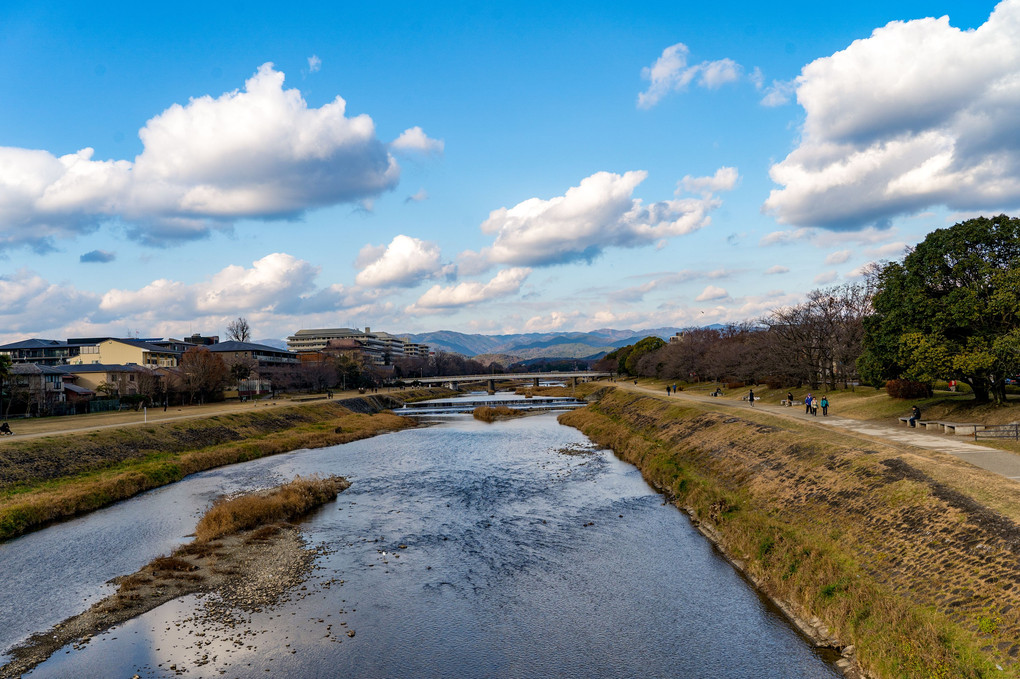 年始の京都鴨川