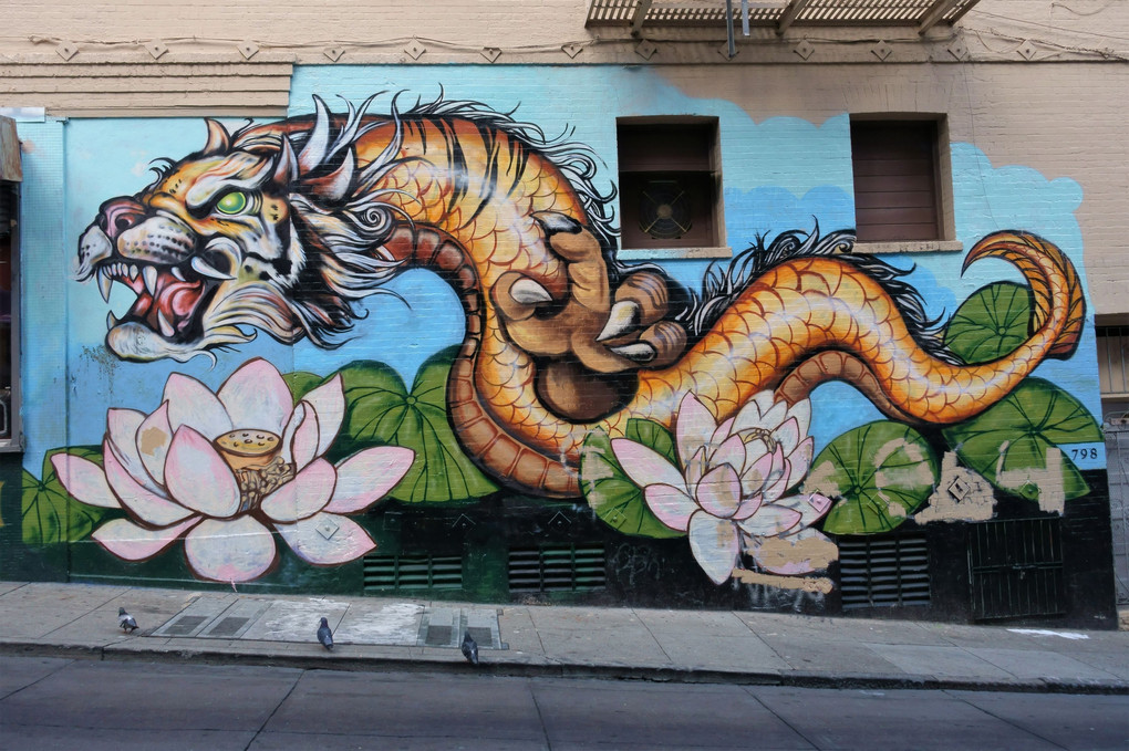 チャイナタウンの壁画