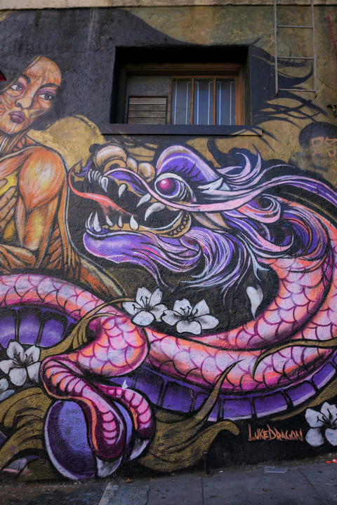 チャイナタウンの壁画