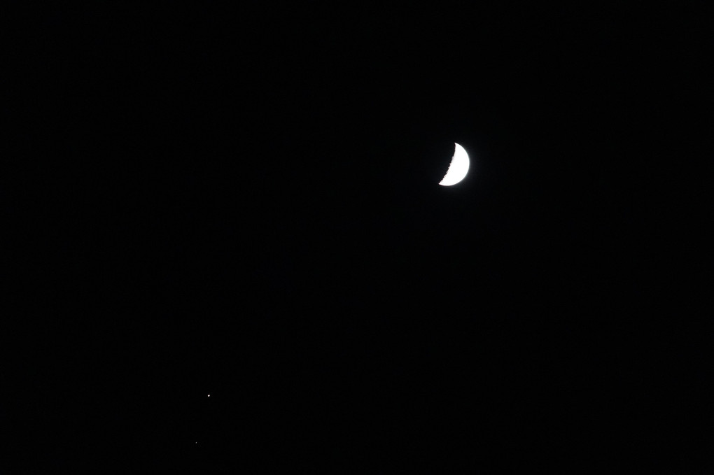 半月と土星