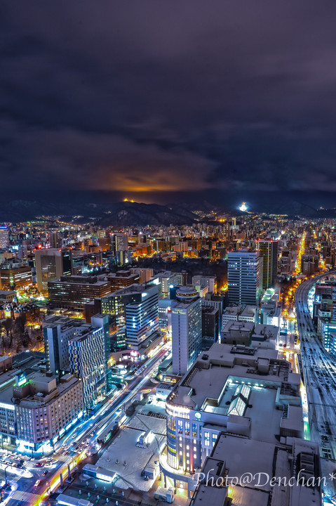 札幌夜景　JRタワーから西へ