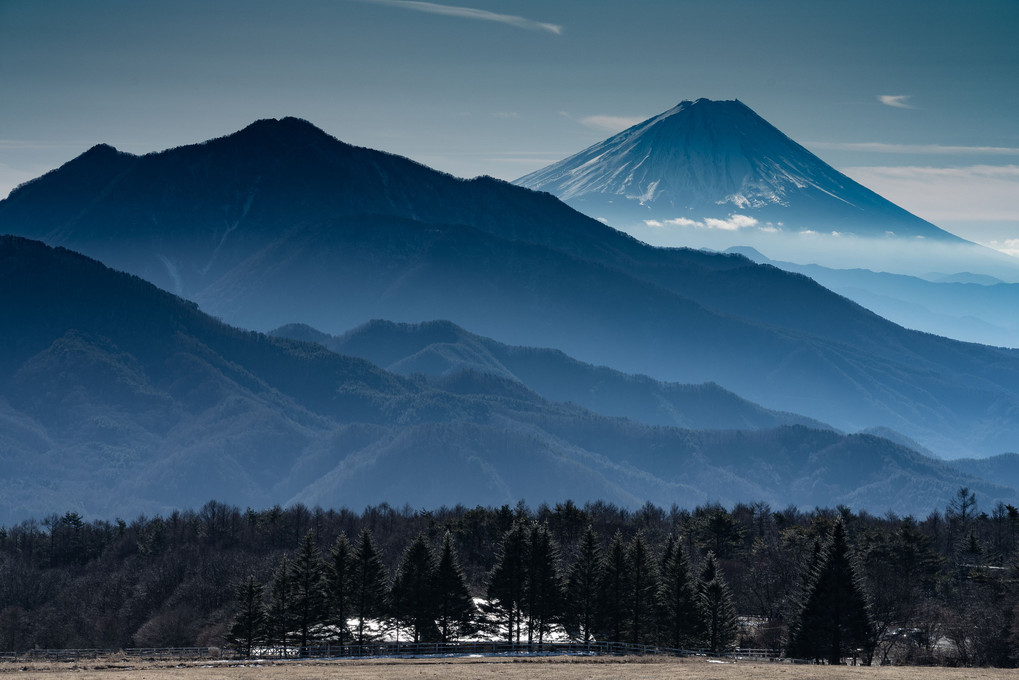 茅ヶ岳と富士