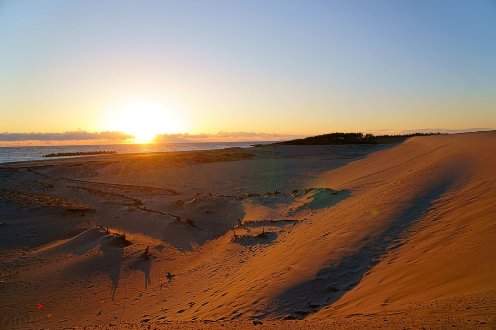 砂丘の夕陽