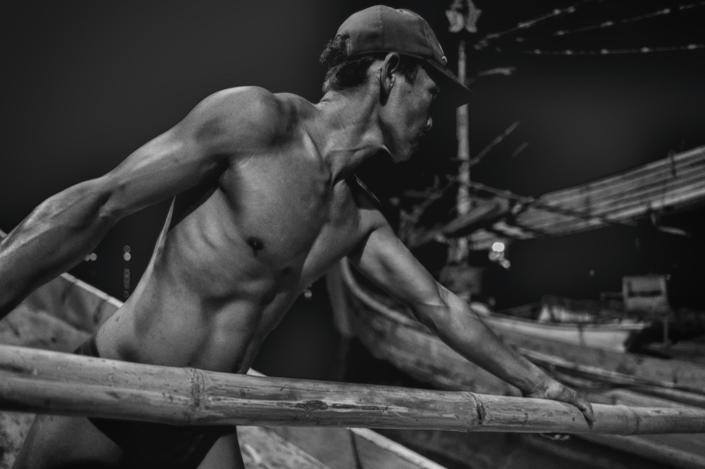 インドネシアの漁港労働者