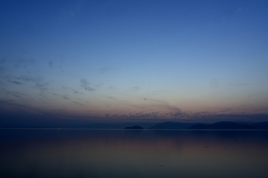 本日の琵琶湖＋竹生島