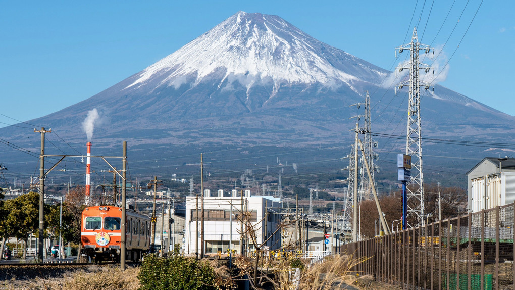岳南鉄道と富士山