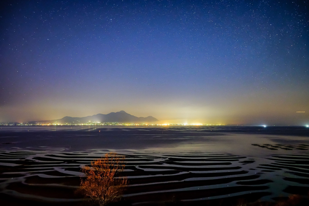 御輿来海岸の夜