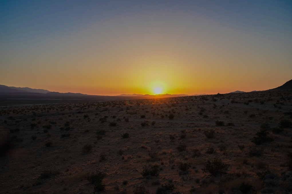 Sunset of desert