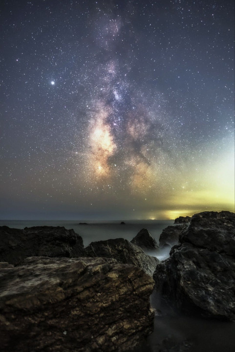 海で見る満天の星