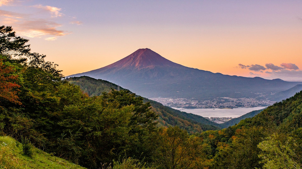 天下茶屋からの富士景