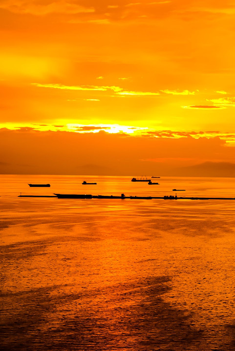 マニラ湾の夕焼け