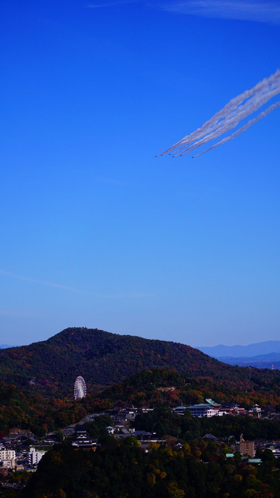 ブルーインパルス　愛知県政150周年記念飛行前日予行