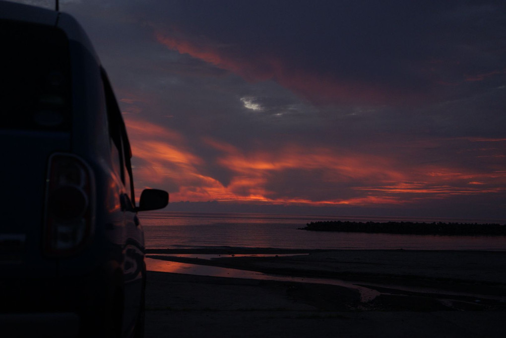 日本海の夕日