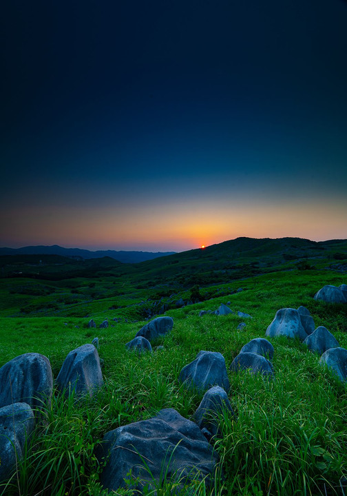 平尾台夕景