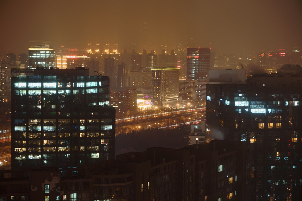北京・望京地区の夜景