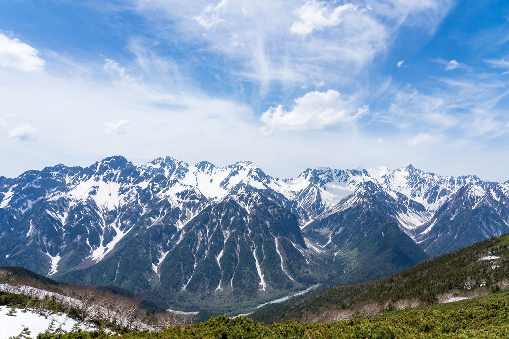 蝶から見る穂高連峰