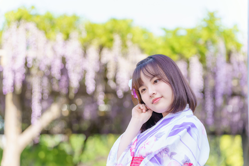 藤娘、初浴衣  -The Wisteria Maiden-