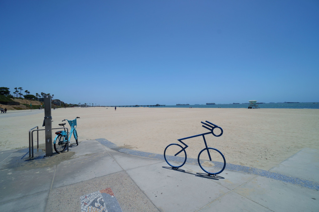 Cycling in the beach